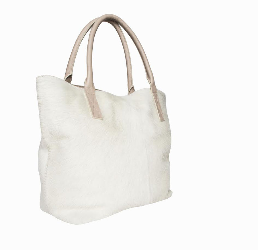 Aspen Day Tote in Ivory - Canvas & Hyde NYC