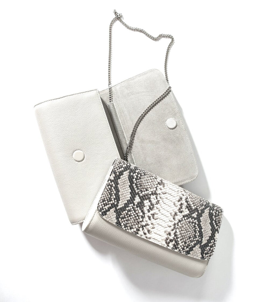 Deco Faux Snake Clutch - Canvas & Hyde NYC