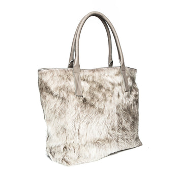 Aspen Day Tote in Champagne (Shaggy) - Canvas & Hyde NYC