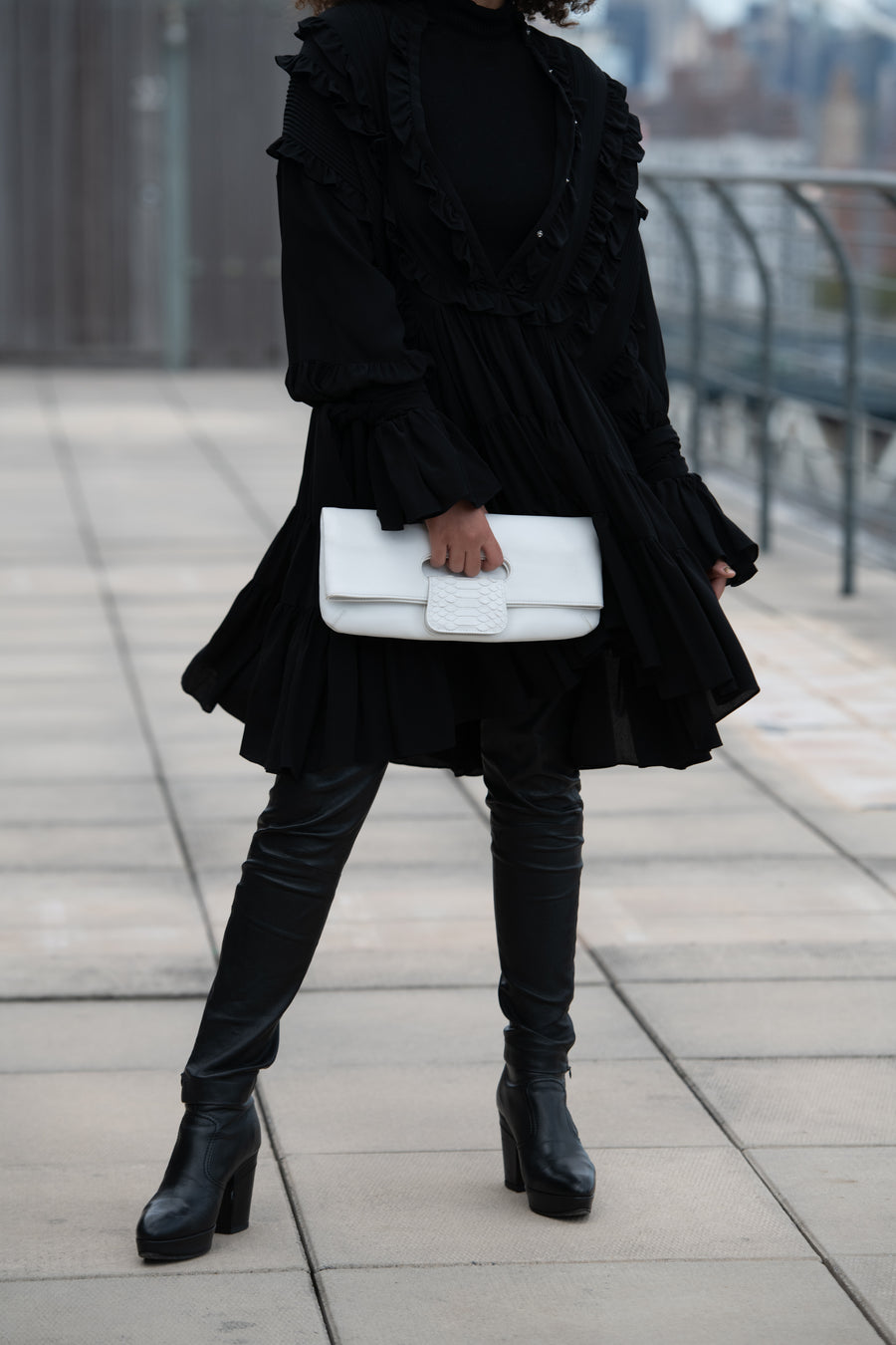 Florentine Folding Clutch in White - Canvas & Hyde NYC