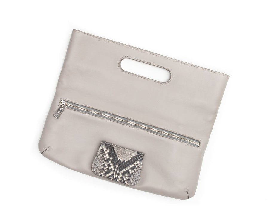 Florentine Folding Clutch in Natural - Canvas & Hyde NYC