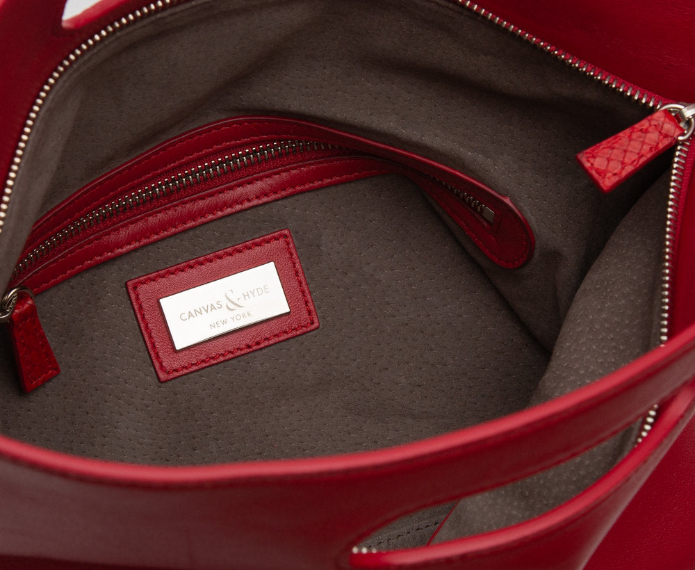 Florentine Folding Clutch in Red - Canvas & Hyde NYC