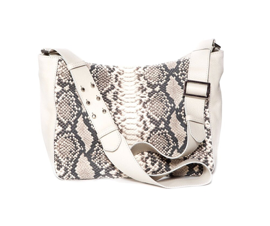 SHONAGH Mini Crossbody Beige w Faux Snake - Canvas & Hyde NYC