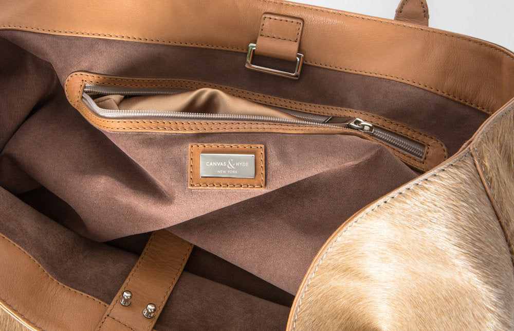 Monaco Weekender in Saddle - Canvas & Hyde NYC