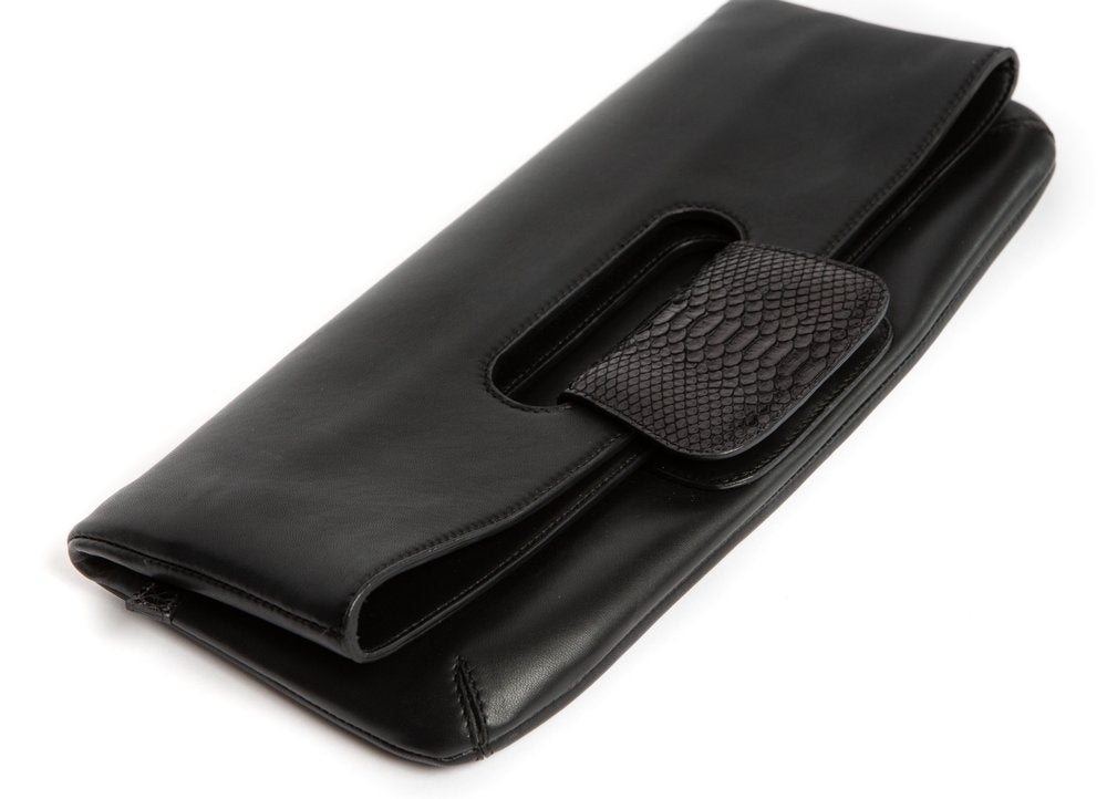 Florentine Folding Clutch in Black - Canvas & Hyde NYC