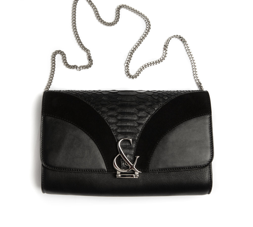 Paris Deco Clutch w Amp - Canvas & Hyde NYC