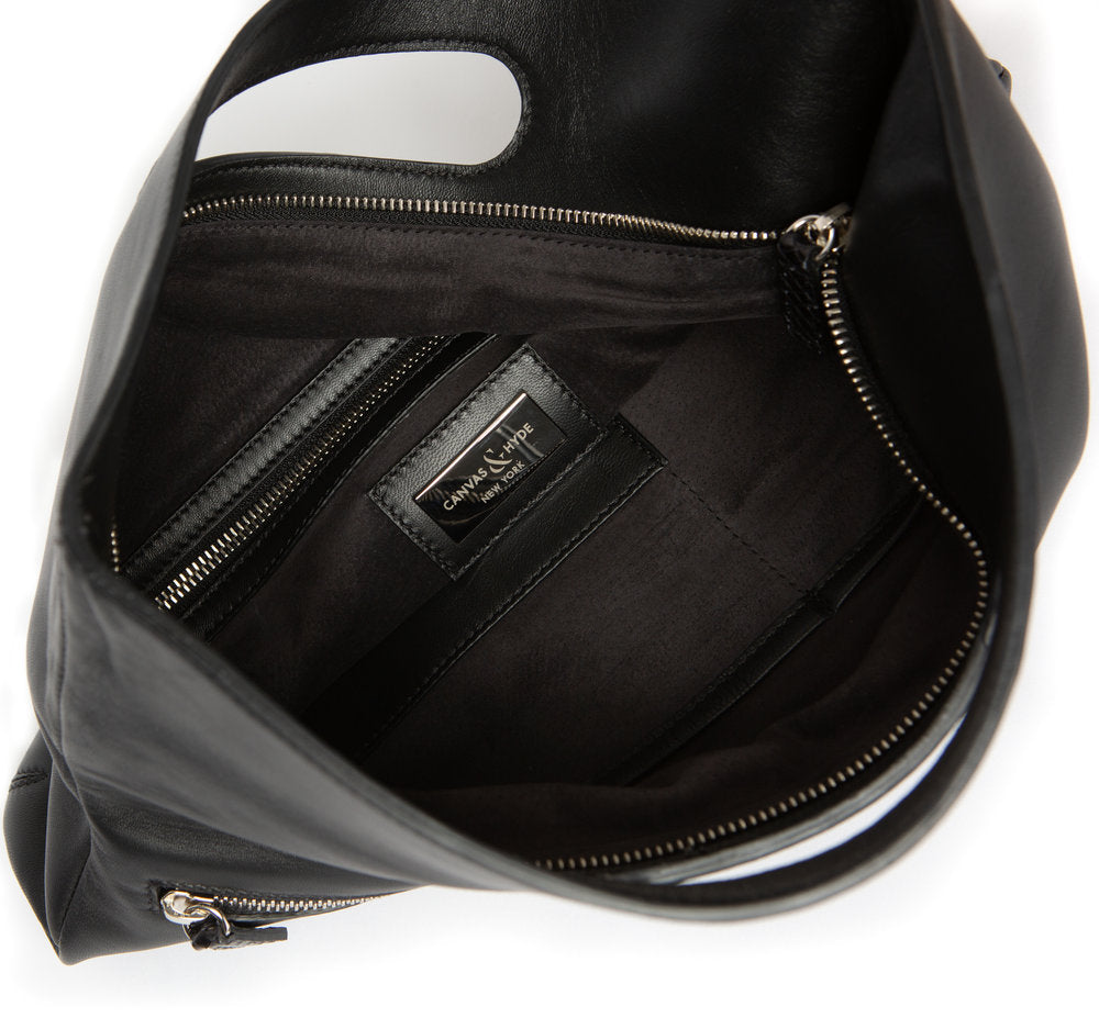 Florentine Folding Clutch in Black - Canvas & Hyde NYC