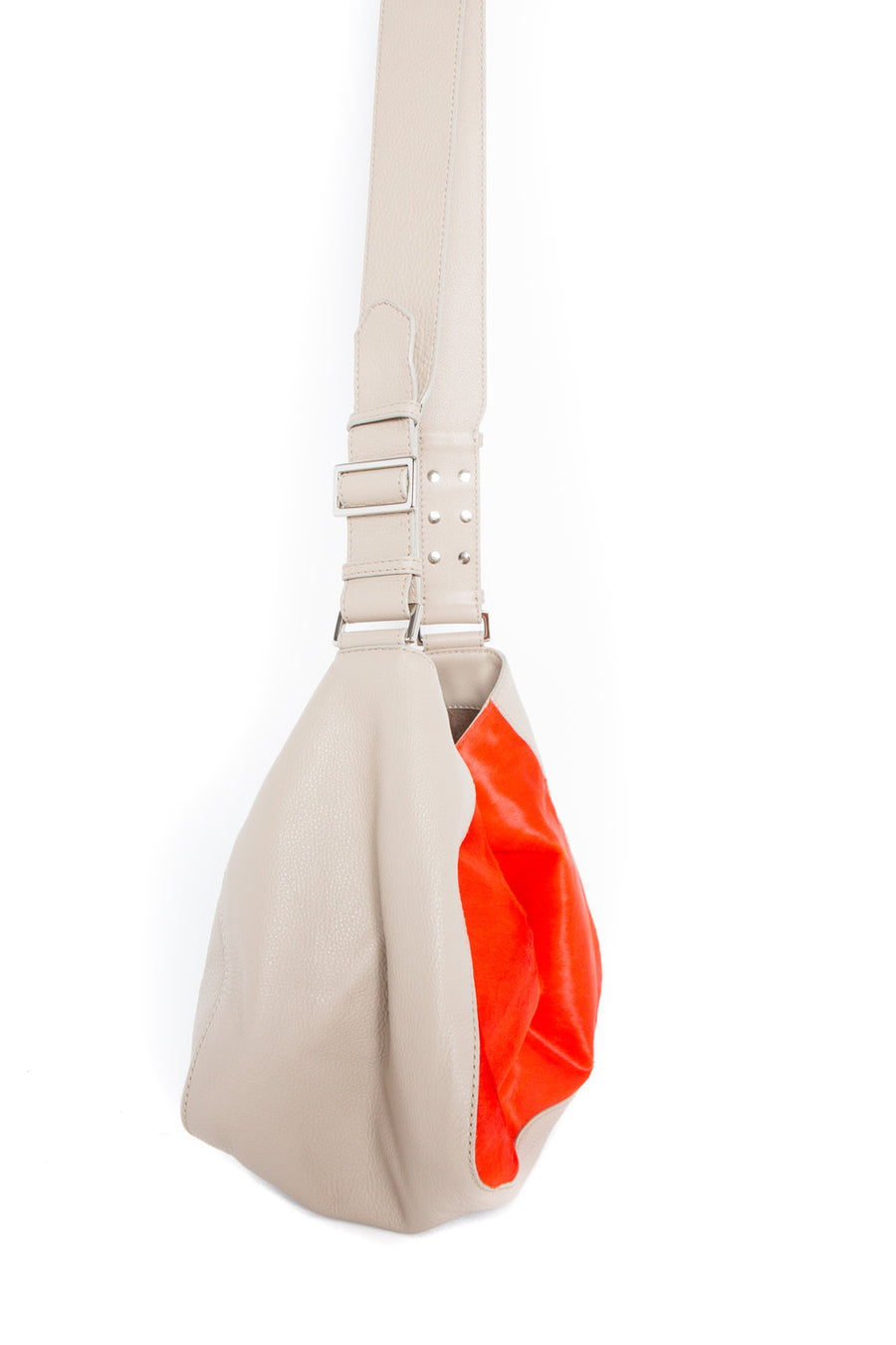 Manhattan Crossbody Messenger in Taupe w  Tangerine - Canvas & Hyde NYC