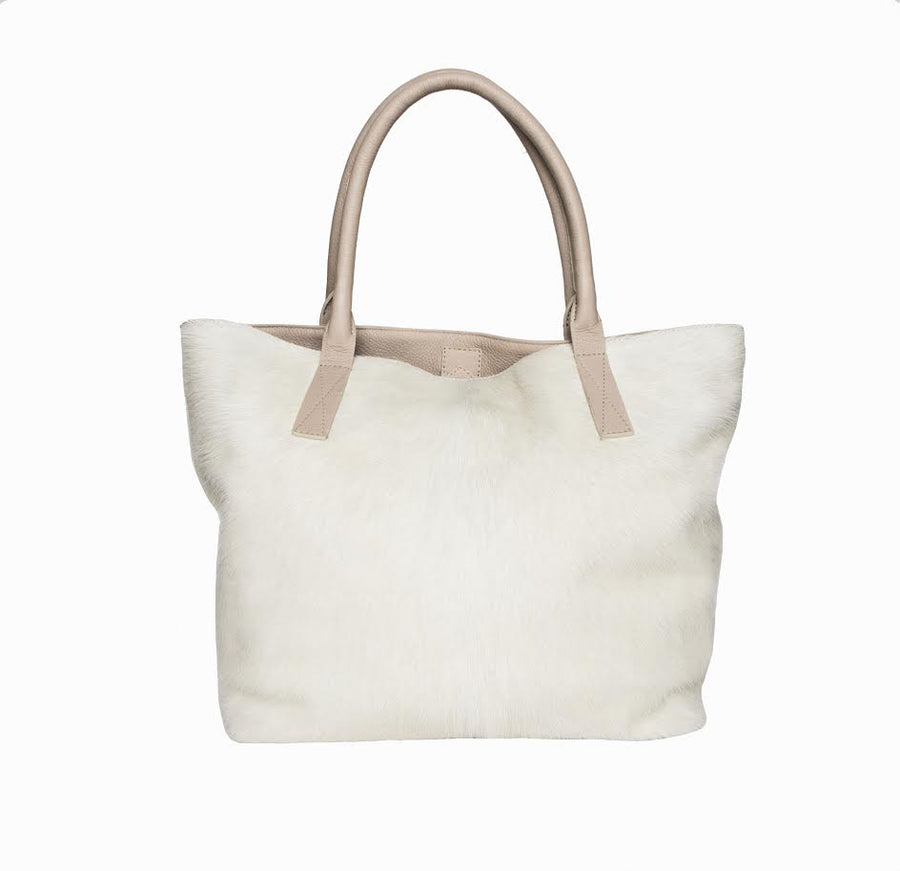 Aspen Day Tote in Ivory - Canvas & Hyde NYC